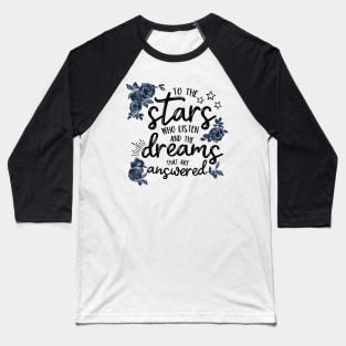 To The Stars - black Baseball T-Shirt